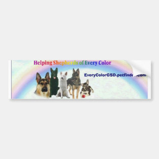 Helping Shepherds of Every Color bumper sticker... Sticker