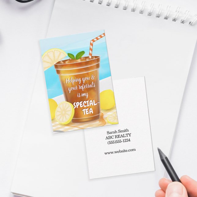 Helping You is my Special Tea Pop By Note Card (Personalized pop by gift cards)