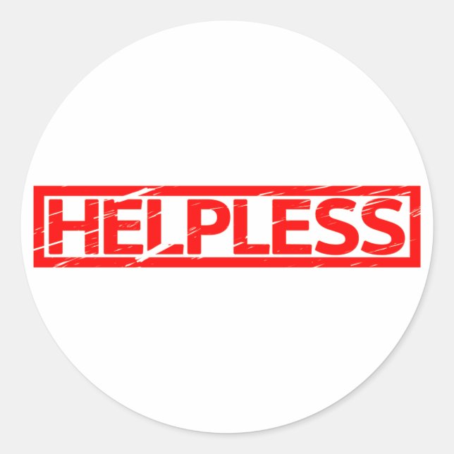 Helpless Stamp Classic Round Sticker (Front)