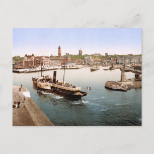 Helsingborg harbor and city hall Sweden Postcard