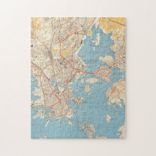 Helsinki 1961 palapeli Map Jigsaw Puzzle