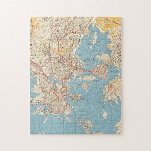 Helsinki 1961 palapeli  Map Jigsaw Puzzle