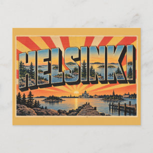 Helsinki Archipelago Vintage Travel Art Postcard
