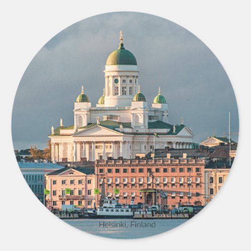 Helsinki Cathedral Finland Classic Round Sticker