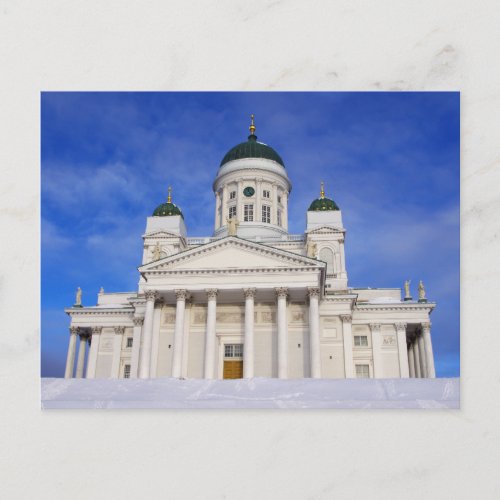 Helsinki Cathedral Tuomiokirkko In Winter Postcard