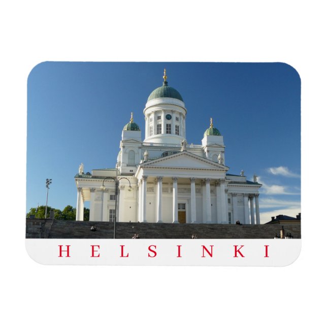 Helsinki Cathedral view fridge magnet (Horizontal)