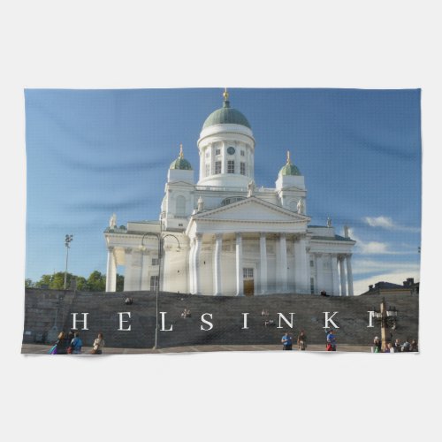 Helsinki Cathedral view tea towel