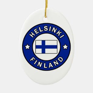 Helsinki Finland Ceramic Ornament