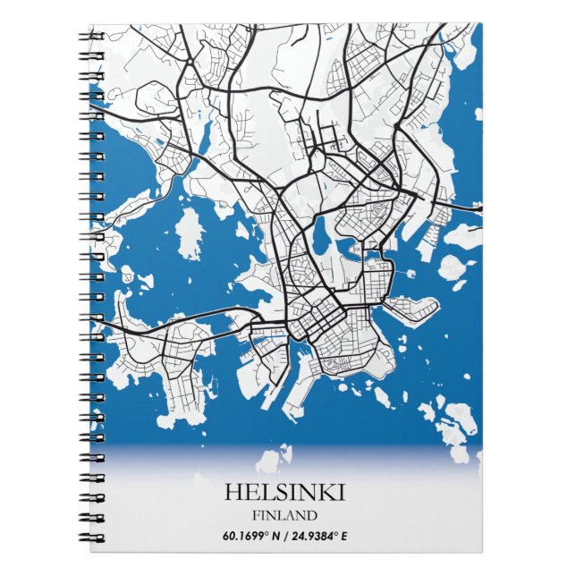Helsinki Finland City Map Coordinates Travel Book (Front)