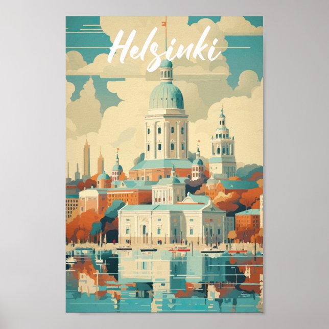 Helsinki Finland Famous Travel Place Poster (Front)