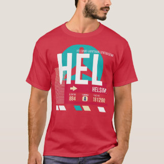 Helsinki Finland HEL Airport Code Baggage Tag T-Shirt