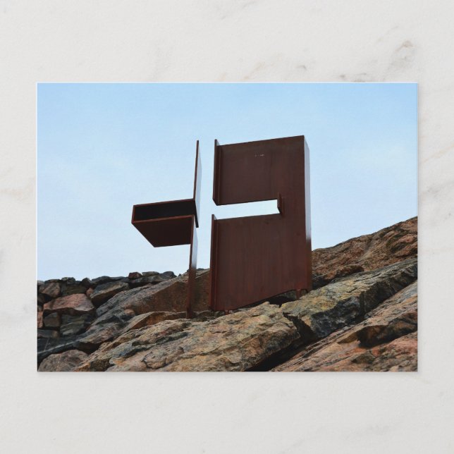 Helsinki, Finland, Rock Church Cross Postcard (Front)