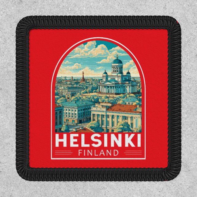 Helsinki Finland Travel Art Emblem Patch (Front)