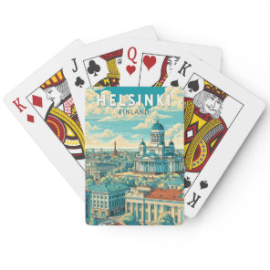 Helsinki Finland Travel Art Vintage Poker Cards