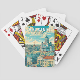 Helsinki Finland Travel Art Vintage Poker Cards