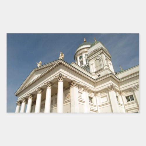 Helsinki Finland Tuomiokirkko _ Lutheran Cathedral Rectangular Sticker