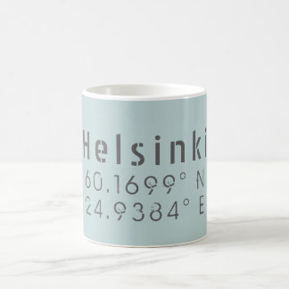 Helsinki Latitude Longitude Coffee Mug