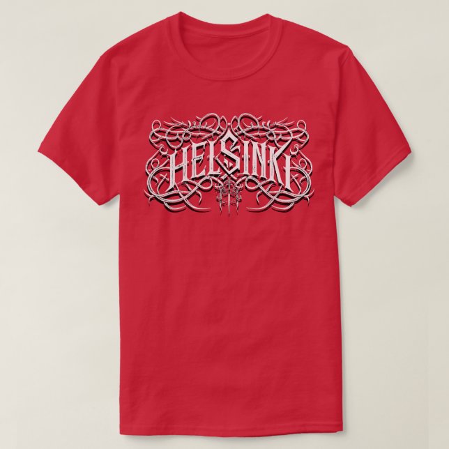 Helsinki Metal Music Metal Music Helsinki Finland T-Shirt (Design Front)