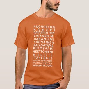 Helsinki Metro Scroll custom clothing T-Shirt