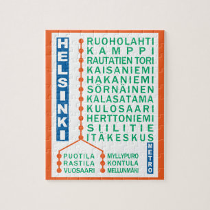 Helsinki Metro Stations puzzle