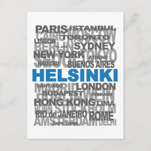 HELSINKI & other cities postcard