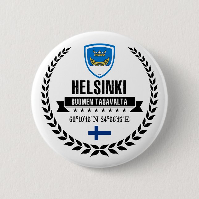 Helsinki Pinback Button (Front)
