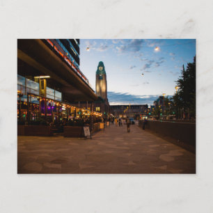 Helsinki Railway Station Clock Tower Postcard