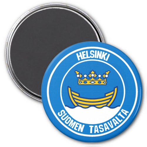 Helsinki Round Emblem Magnet