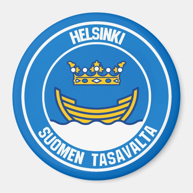 Helsinki Round Emblem Magnet (Front)