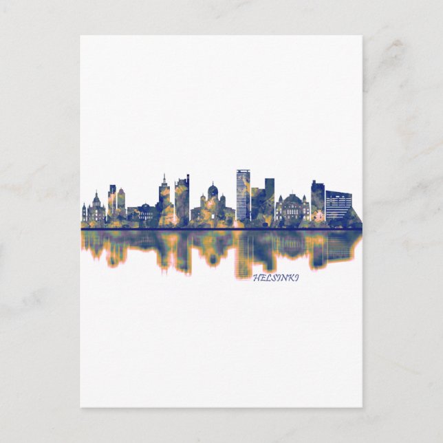 Helsinki Skyline Invitation Postcard (Front)
