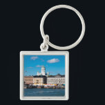 Helsinki Skyline Keychain<br><div class="desc">Beautiful Helsinki skyline in summer day.</div>