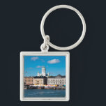 Helsinki Skyline Keychain<br><div class="desc">Beautiful Helsinki skyline in summer day.</div>