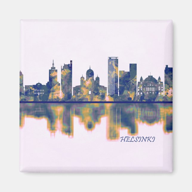 Helsinki Skyline Magnet (Front)