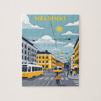 Helsinki Tram – Urban Finland Cityscape Jigsaw Puzzle