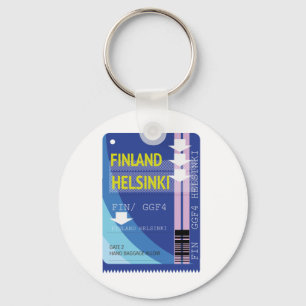 Helsinki travel ticket keychain