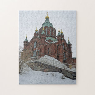 Helsinki Uspenski Cathedral in winter puzzle