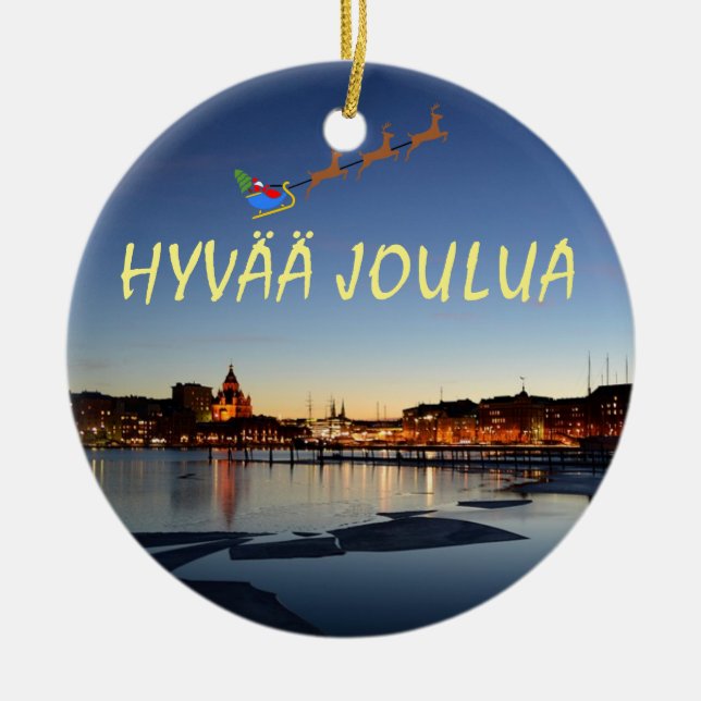 Helsinki Vacation Christmas Ornament (Front)