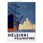Helsinki Vintage Travel Poster Restored (Front)