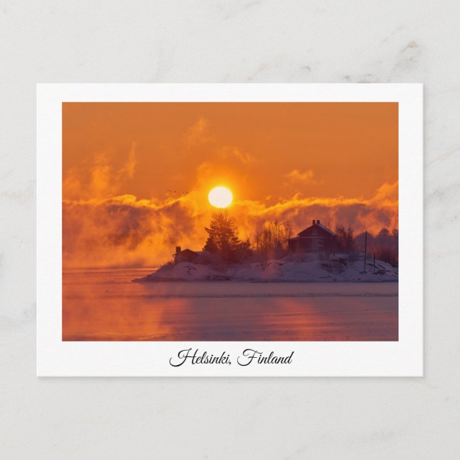 Helsinki winter souvenir postcard (Front)