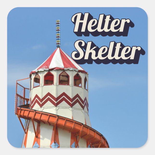 Helter Skelter Square Sticker (Front)