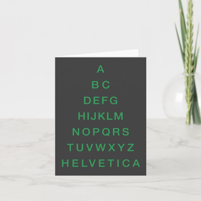 Helvetica Alphabet Christmas Tree Holiday Card (Front)
