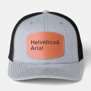Helvetica & Arial Leather Patch Hat