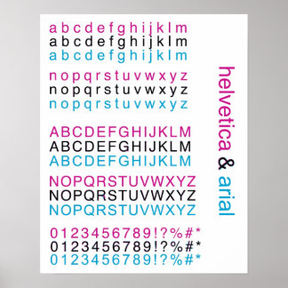 helvetica & arial poster