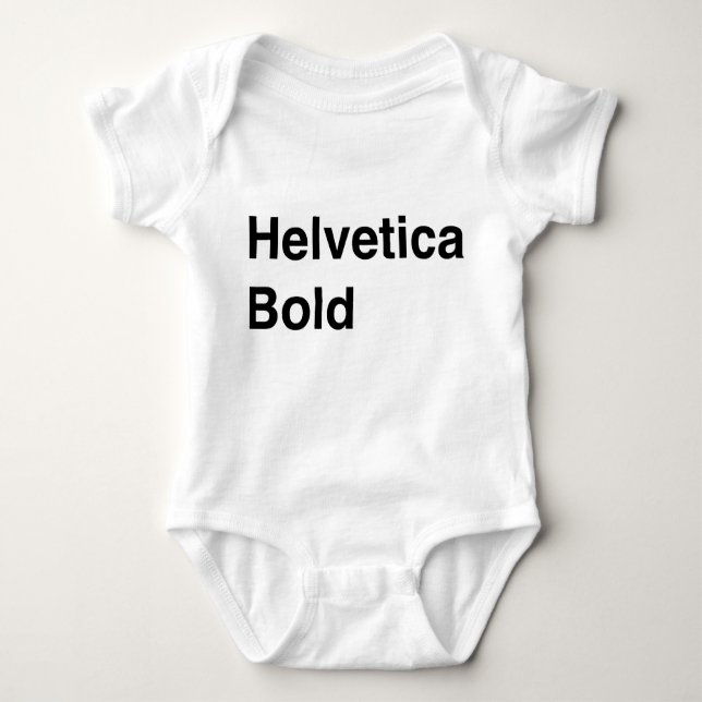 Helvetica Bold Baby Bodysuit (Front)