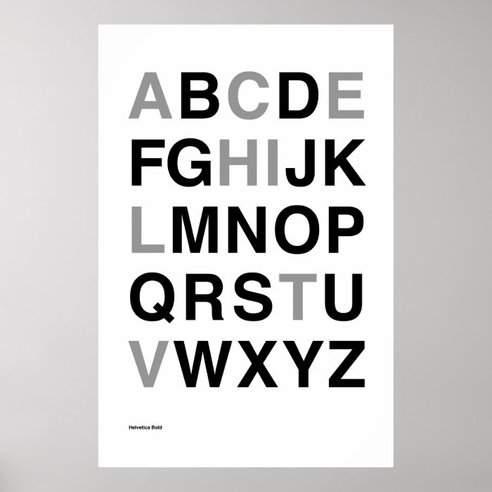 Helvetica Bold Posters