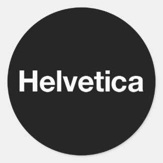 Helvetica Classic Round Sticker