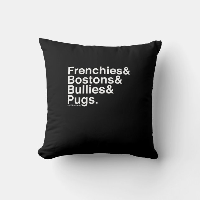 Helvetica Dogs Pillow (Front)