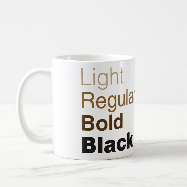 Helvetica Family Coffee Mug (Left)