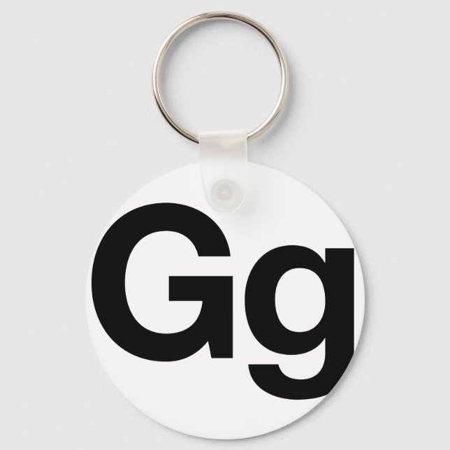 Helvetica Gg Keychain (Front)