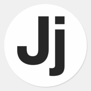 Helvetica Jj Classic Round Sticker